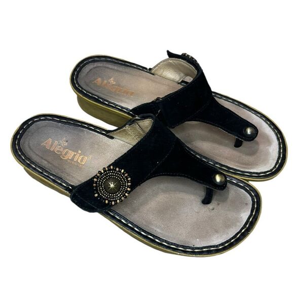 Alegria Women's Carina Wedge Comfort Sandals Folkie CAR877 Size 38 US 8-8.5 - Picture 1 of 7